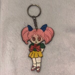 🩵3/$20🩵 Sailor Moon Chibi Anime Vintage Character Keychain with Pink Hair